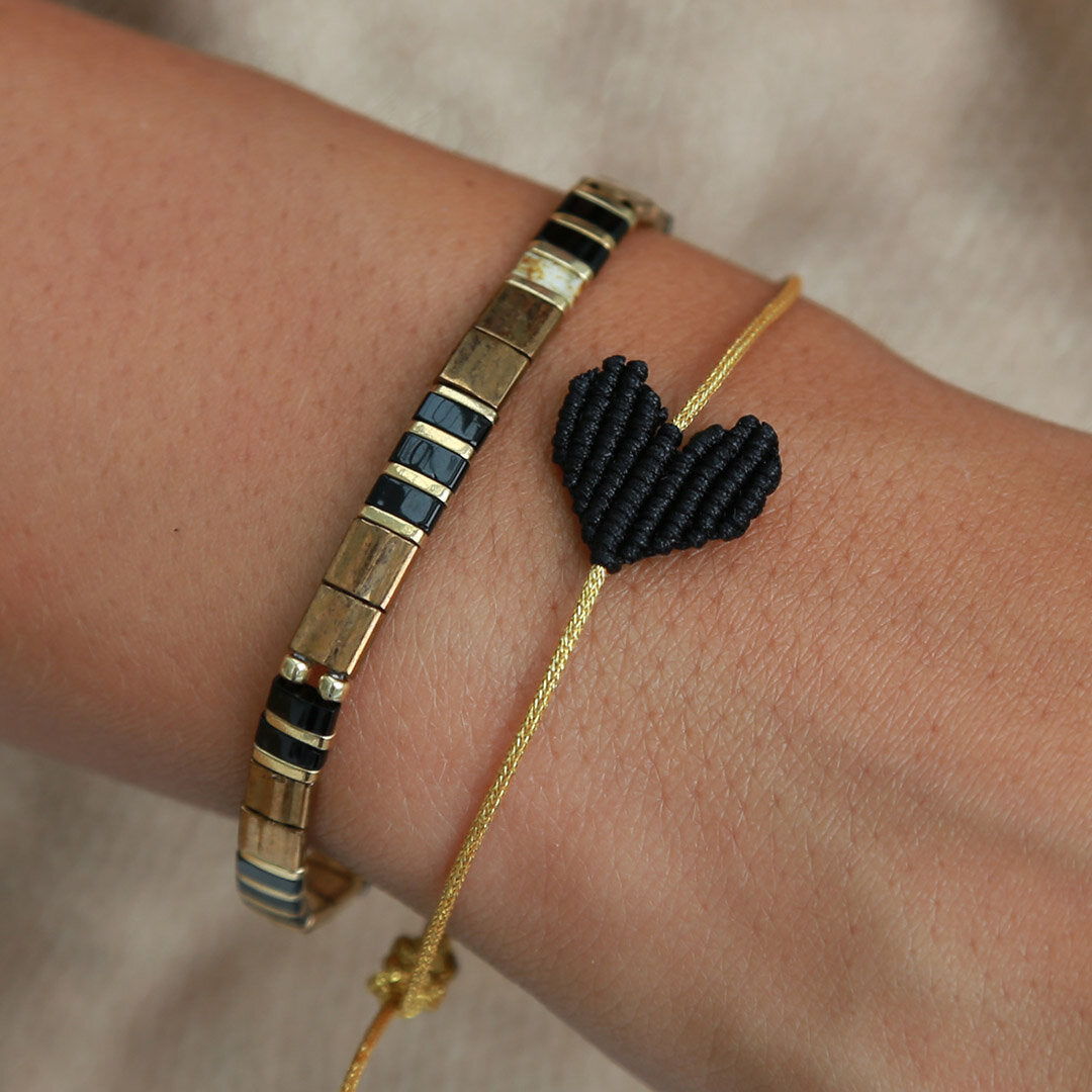 Bracelet black heart