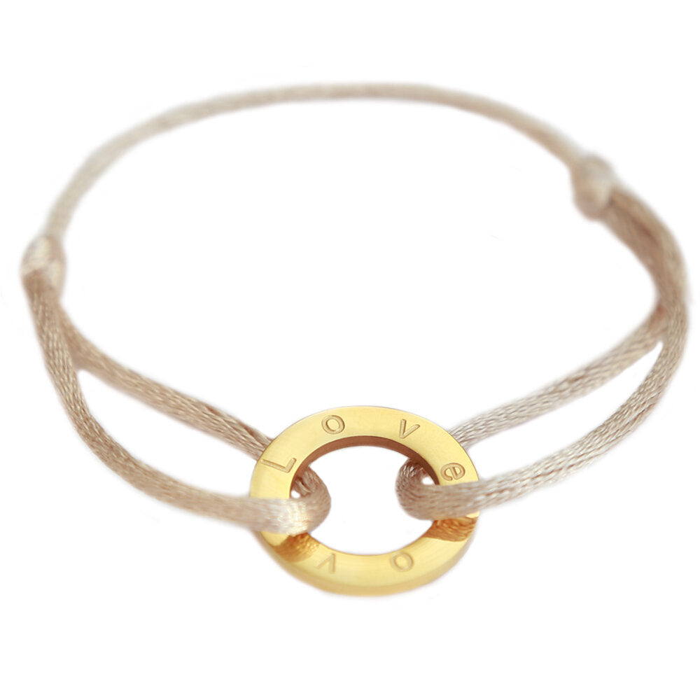 Bracelet circle love champagne