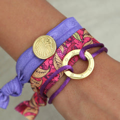 Bracelet circle love purple