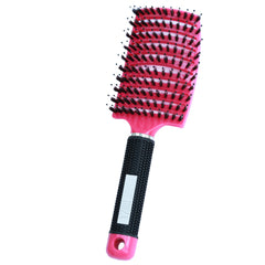 Anti-tangle hairbrush hot pink