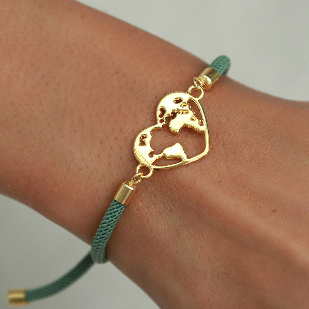 Bracelet heart earth