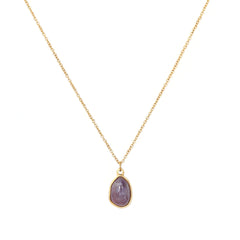 Gold necklace gemstone amethyst