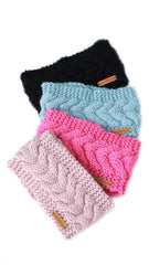 Knitted headband pink