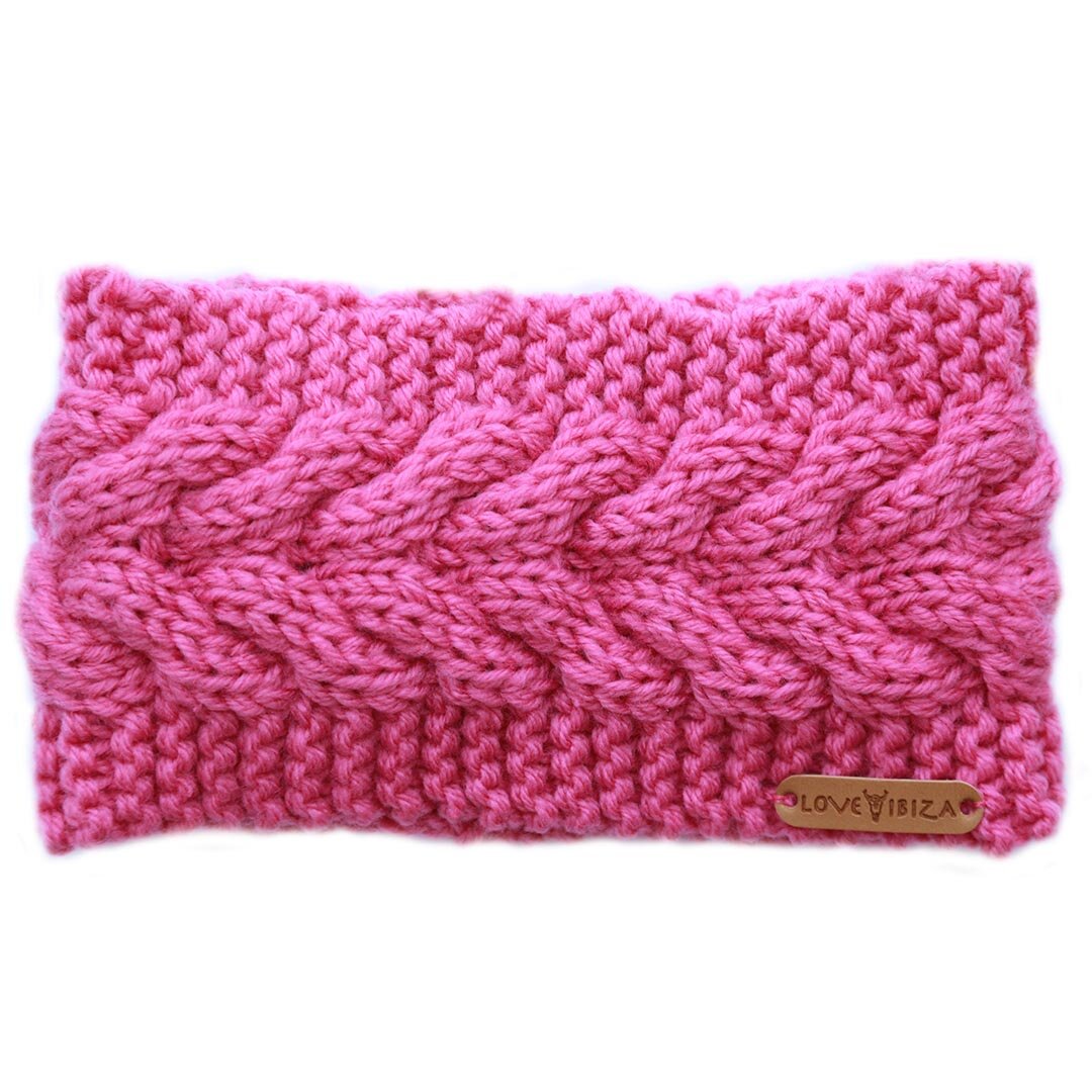 Gestricktes Stirnband Rosa