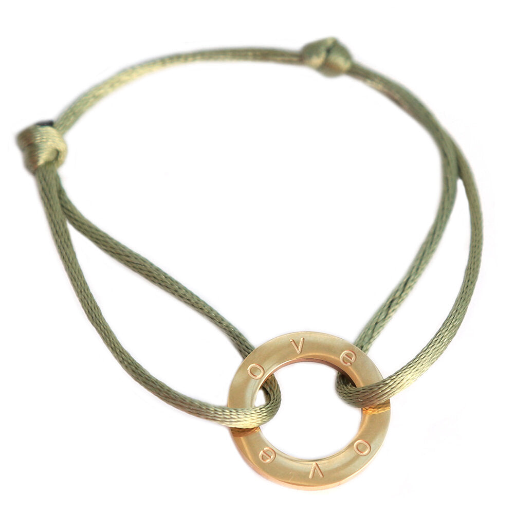 Armband circle love olive