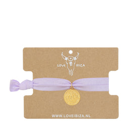 Ibiza armbandje lila coin