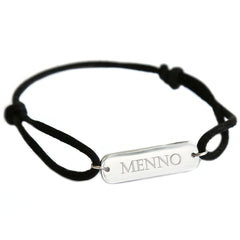 Engraved name bracelet man