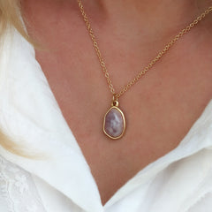 Gouden ketting gemstone amethyst