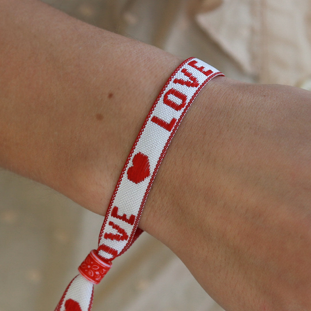 Bracelet tissé  white love