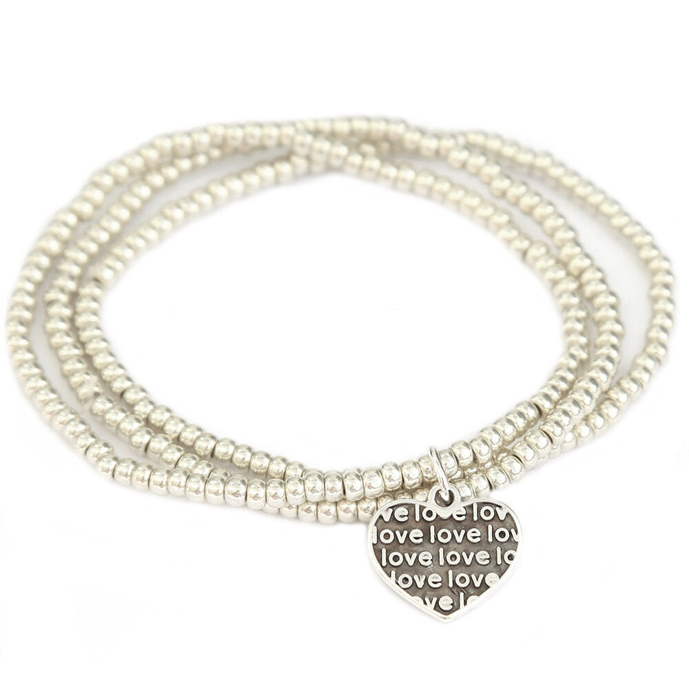 Bracelet set love silver