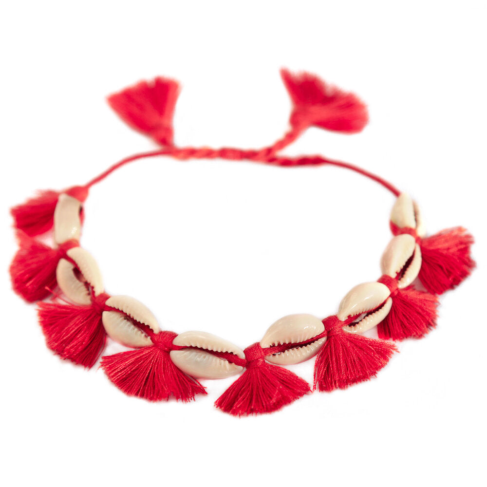 Bracelet de cheville Nomade cerise