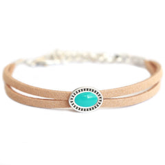 Bracelet estilo brown turquoise silver