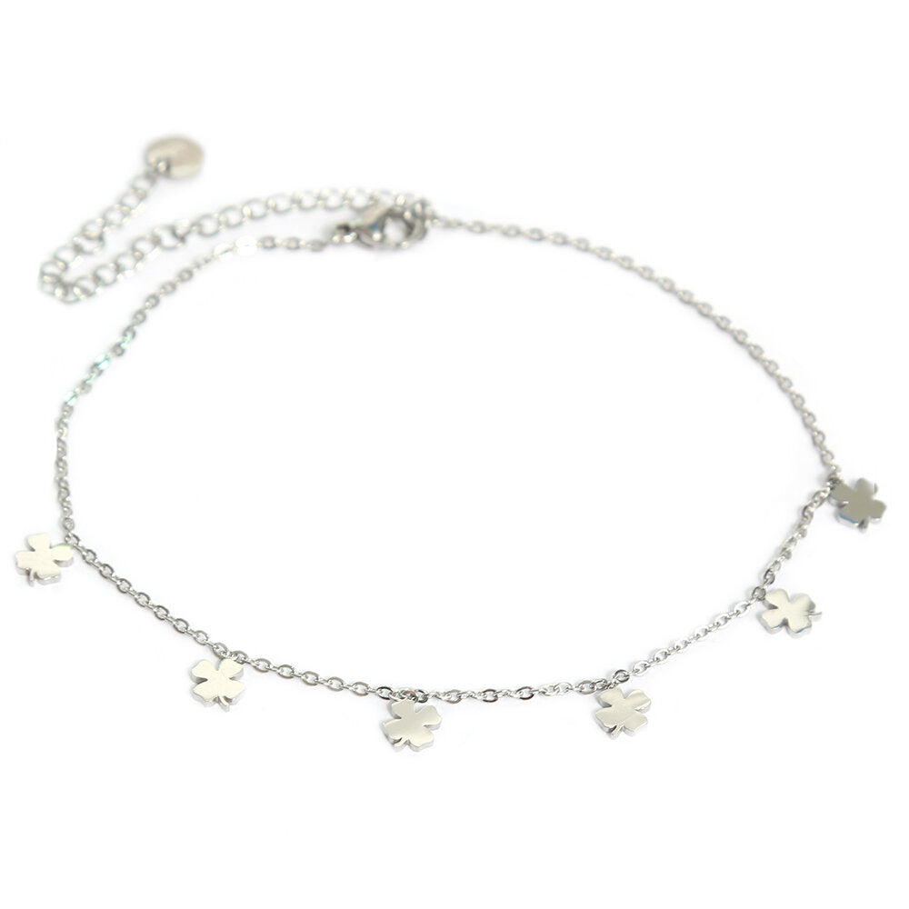 Anklet clover silver