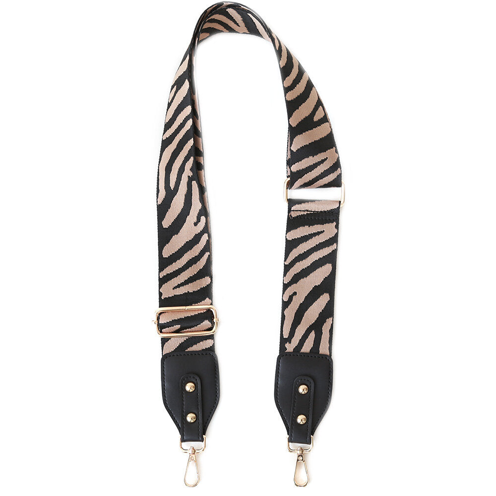 Sangles de sac zebra taupe